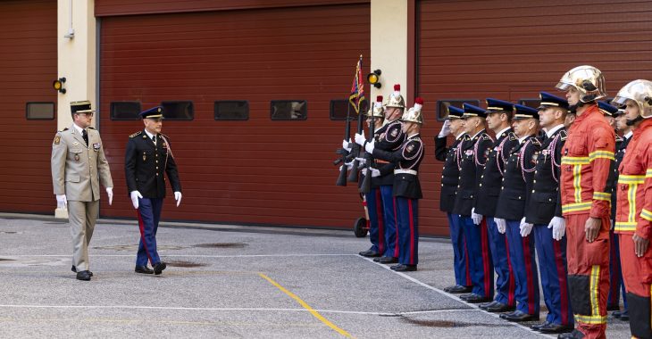 Immagine Le Commandant l’Unité d’Instruction et d’Intervention de la Sécurité Civile n°7 à Brignoles en visite officielle au Corps des sapeurs-pompiers de Monaco