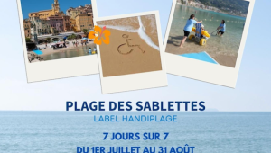 Immagine Menton: réouverture de la Handiplage des Sablettes à partir du 1er juillet pour un accès facilité à la mer