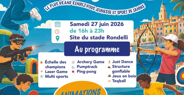 Immagine Menton lance sa saison estivale avec la Fête de la Jeunesse et des Sports au Rondelli Immagine Menton lance sa saison estivale avec la Fête de la Jeunesse et des Sports au Rondelli