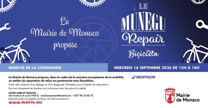 Immagine Monaco rilancia la mobilità sostenibile: torna Munegu Repair Biçiclëta per la manutenzione gratuita delle biciclette Immagine Monaco rilancia la mobilità sostenibile: torna Munegu Repair Biçiclëta per la manutenzione gratuita delle biciclette