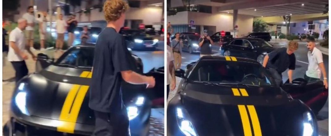 Immagine Jannik Sinner avvistato a Montecarlo con la Ferrari 812 Competizione: relax prima del rientro nel circuito ATP
