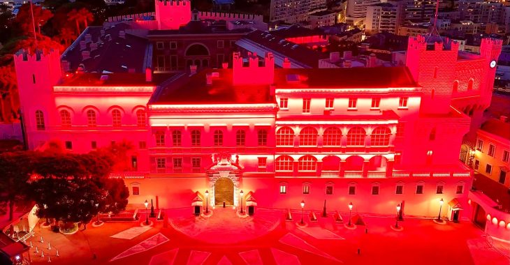 Immagine Monaco’s Prince’s Palace Lights Up Red for “Septembre Rouge” and Blood Cancer Awareness