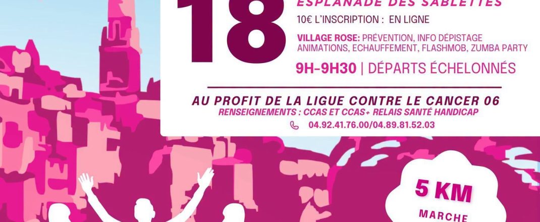 Immagine Défi Rose à Menton 2026: 5 km pour la prévention du cancer du sein