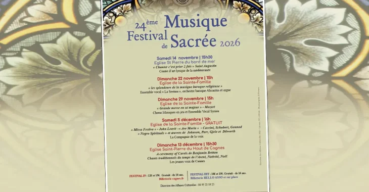 Immagine Festival di Musica Sacra a Cagnes-sur-Mer 2026: Mozart e Britten protagonisti